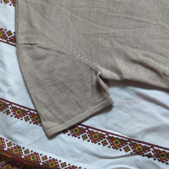 Beige Tahari ASL Short Sleeve Mock Turtleneck - Picture 4 of 7